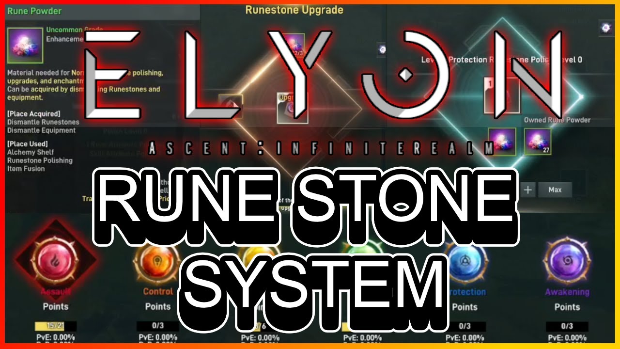 ELYON How Do Rune Stones Work? Power Progression & Upgrade Elyon videos